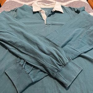 Mens LIBERTY BLUES Long sleeve polo, Green, 3XLT